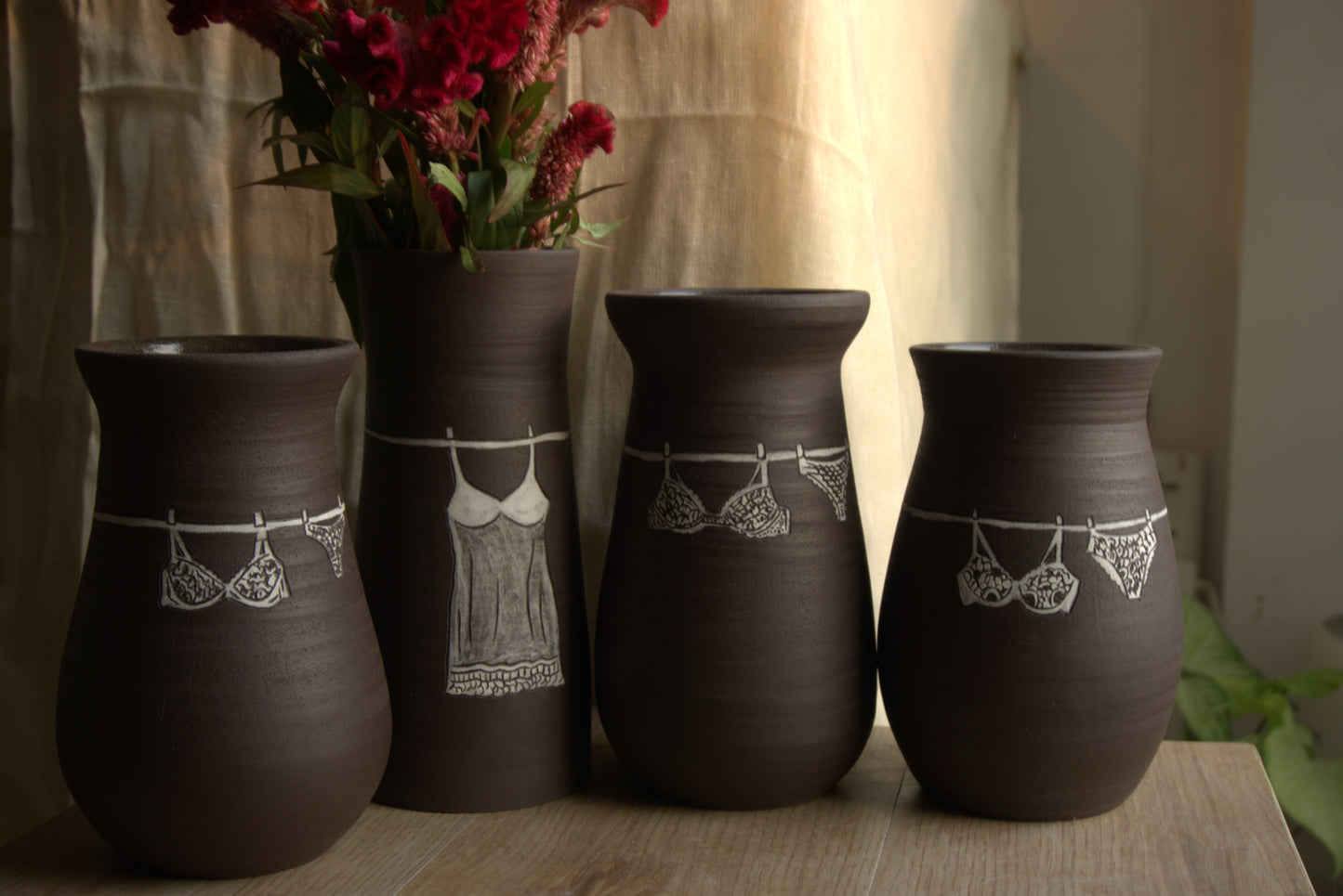 Midnight Couture Vases